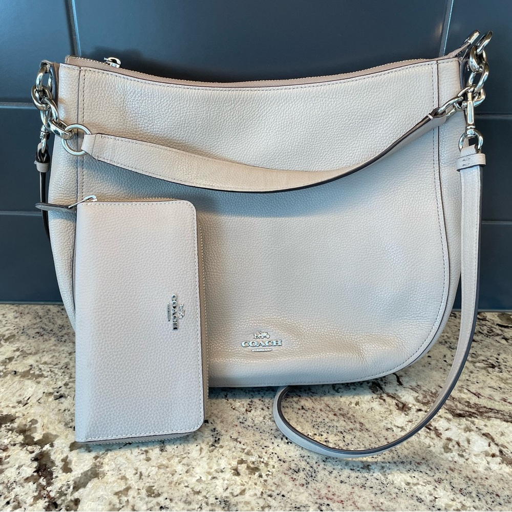 Coach Elle Hobo with matching large zipper wallet